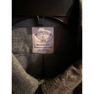 Brooks Brothers Regent Fit Long Sleeve Button Down Shirt Men's Size L Gray Cott